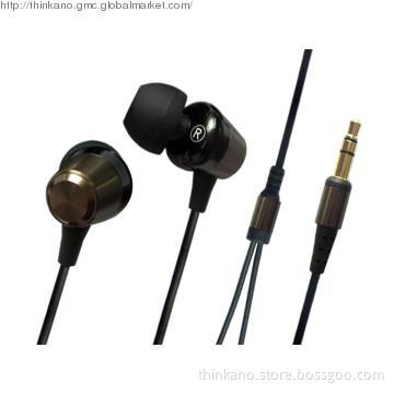 metallic earphone for iphone ipod  in ear earphone